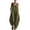 Blackish Green, variant on Women's Sleeveless Jumpsuit, Loose Fit Cotton Linen Overalls with Pockets, Casual Summer Streetwear Jumpsuit, One Piece Romper for Everyday Outfits-Blackish Green