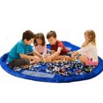 thumbnail image 1 of Alfombra de juego para niños de 60 pulgadas y 150cm, bolsa de almacenamiento de juguetes plegable para bebés, alfombra, organizador de juguetes para niños, 1 of 3