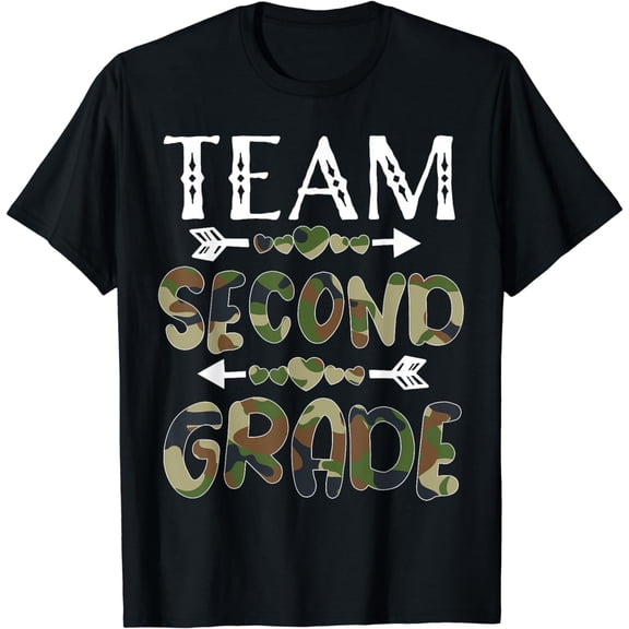 Team Second Grade Back To School 1st Day Camo Teachers T-Shirt