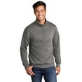 thumbnail image 3 of Port & Co Men Male Mock Neck Sweatshirt Pc78Q Red 3X-Large, 3 of 12