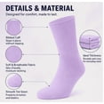 thumbnail image 3 of Comfort Crew Socks 6 Pairs for Women, Soft Breathable Stretch Socks, Non Binding Comfortable Fit for Work, Walking & Everyday Wear, Size 7-9, 3 of 6