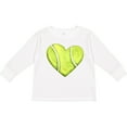thumbnail image 3 of Inktastic Tennis Ball in Heart Boys or Girls Long Sleeve Toddler T-Shirt, 3 of 5