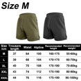 thumbnail image 2 of Bañador de secado rápido para hombre, 2 piezas, pantalones cortos deportivos sólidos con bolsillos, para fitness y ocio, 2 of 6