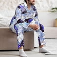 thumbnail image 7 of Daiia Butterflies for Men's Long-Sleeved Pajama Set – Soft & Comfortable Sleepwear Button-Up Pajamas Cozy Lounge Wear-Large, 7 of 7