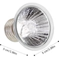 thumbnail image 3 of Quartz Glass Terrarium Lamp, Calcium Absorption & Stimulate Appetite, E27 Base, Recommended Usage: 2-4 Hours Per Day for Reptiles, Animals, Turtles (Pack of 4), 3 of 5