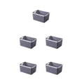 thumbnail image 1 of Wweixi Space-Saving Solution Nest-able Storage Basket For Neatly Storing PP Storage Box Cabinet Baskets grey mini 5Set, 1 of 6