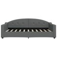 thumbnail image 5 of vidaXL Daybed with Trundle Dark Grey 100x190 cm Fabric, 5 of 5