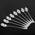 thumbnail image 3 of 8pcs Long Handle Ice Cream Spoons, COMIART Stainless Steel Flat Head Design for Mixing & Serving, Mirror Finish, 3 of 10