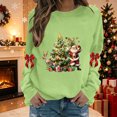 thumbnail image 4 of Christmas Sweatshirts for Womens Long Sleeve Crew Neck Christmas Print Sweatshirt Holiday Long Sleeve Pullover Tops, 4 of 6
