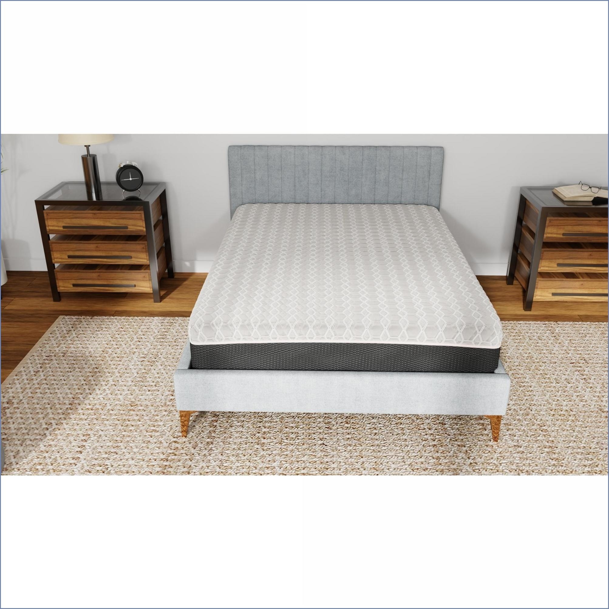 Mattresses 14 Inch Plush Hybrid King with Cooling Fabric, Copper-Infused Memory Foam | Foam+Spring | Charcoal Gray