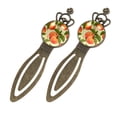 thumbnail image 2 of Peaches Vintage Copper Crown-Shaped Bookmarks Set of 2 - Stainless Steel Reading Accessories for Book Lovers and Readers, 2 of 5