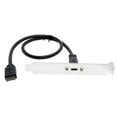 thumbnail image 4 of CY USB 3.1 Type-E Front Panel Header Male to USB-C Type-C Female Extension Cable with Panel Mount Screw 40cm, 4 of 10