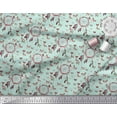 thumbnail image 2 of Soimoi Silk Fabric Dream Catcher & Butterfly Print Sewing Fabric Yard 42 Inch Wide, 2 of 3