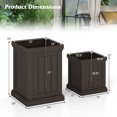 thumbnail image 3 of Gymax 19'' Square Plastic Planters Set of 2 w/ Drainage Holes & Nesting Design, 3 of 10