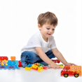 thumbnail image 4 of GUCXKOS 4Pcs Montessori Mama Wooden Toddler Puzzles Toys for Ages 1-4,Vehicle Series., 4 of 8