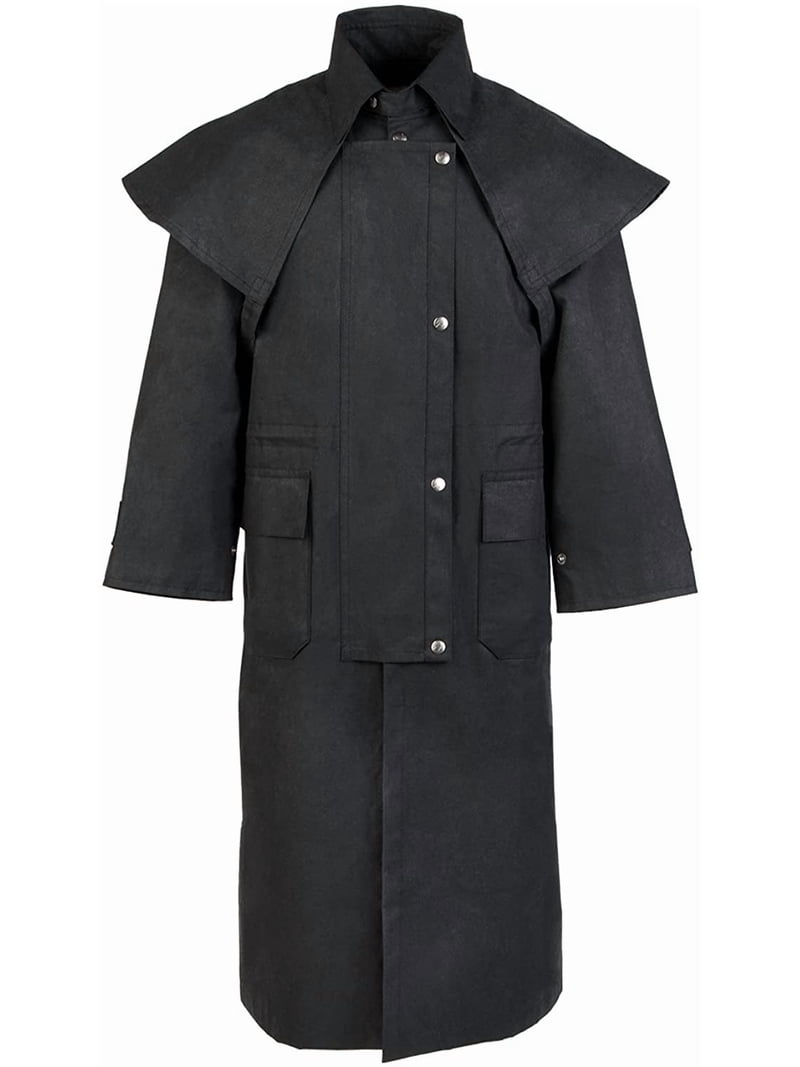 6XL Mens Oilskin Western Australian Waterproof Duster Coat Jacket
