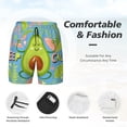 thumbnail image 4 of Kdxio Avocado Keep Calm Print Men'S Swim Trunks With Compression Liner 7 Inch Inseam Quick Dry Swim Shorts, 4 of 7