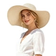 thumbnail image 3 of Shadoumai Sun Hats for Women Wide Brim Bucket Hat Ponytail, Fishing Hat UPF 50+ Packable for Beach Gardening with Fold-Up Brim, 3 of 7