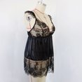 thumbnail image 4 of Gibobby Conjunto de lencería Sexy con pantalones cortos, sexy cierre frontal, malla negra, manga larga, body para mujer(Negro, 5XG), 4 of 5