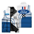 thumbnail image 3 of Chaqueta sin mangas con estampado de coche clásico en 3D para hombre, chaleco deportivo para exteriores, todoterreno, tendencia urbana, chaqueta con cuello alto y bolsillo con cremallera, 3 of 5