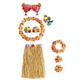 thumbnail image 3 of Falda Hawaiana Jinwen Tropical Accesorios de Disfraz Carnaval Playa 60 cm, 3 of 8