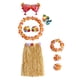 thumbnail image 3 of Falda hawaiana Sujetadores hawaianos Falda de hierba Gafas elásticas Flores Pulseras para Longitud de la falda 60 cm, 3 of 9