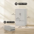 thumbnail image 2 of White Metal Filing Cabinet with Adjustable Shelf & Double Locks - 31.5" x 15.7" Garage Storage Cabinet for Home Office, File Storage & Secure Document Organization, 2 of 7