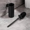 thumbnail image 3 of Escobilla de baño negra con portaescobillas de acero inoxidable para montaje en pared Suyoo, 3 of 5