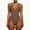 Brown, variant on New seamless body-shaping shapewear with tummy control, waist cinching, tight-fitting one-piece underwear, V-neck, adjustable shoulder straps