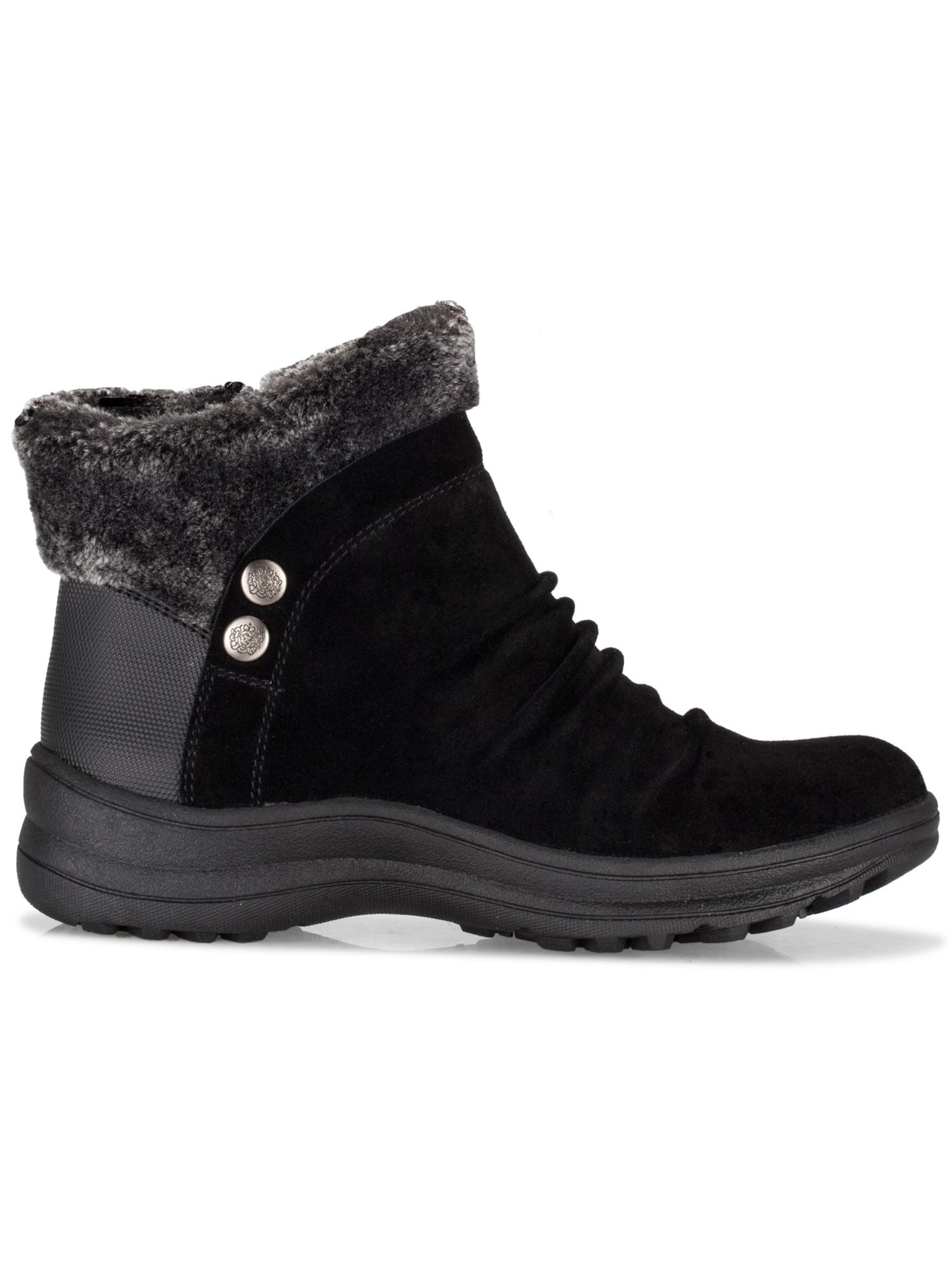 BARETRAPS Womens Black Button Detail Breathable Cushioned Water Resistant  Aeron Round Toe Block Heel Zip-Up Snow Boots 5.5 M - Walmart.com