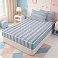 thumbnail image 2 of Erosebridal Geometric Line Zipper Twin Comforter Sets with Fitted Sheet and 2 Pillowcases,Mid-Century Stripes Zipper Bedding Set,Colorful Stars Reversible,4pcs, 2 of 7