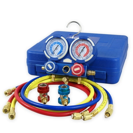 ZENY HVAC Manifold Gauge Set – Professional AC Refrigeration Kit for R134A, R410A, R22