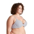 thumbnail image 2 of Curve Muse Women's Plus Size Padded Underwire Full Coverage Bra-2PK-Lt Grey,Navy-32D, 2 of 6