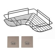 Costyle Corner Shelves - Wall Mounted Kitchen Bathroom Organizer Storage Holder Rack, Black