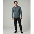 thumbnail image 5 of Real Essentials 3 Pack: Men's Cotton Henley Pullover Hoodie Casual Workout Comfort Long Sleeve Hooded Sweatshirt Big & Tall, 5 of 6