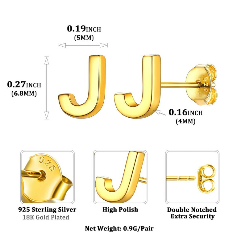Initial Letter Stud Earrings For Women Stainless Steel Letter A-Z Piercing  Earring Femme Korean Fashion Jewelry Gift 2023