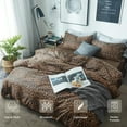 thumbnail image 2 of Green Flower Leaves Printed Twin XL Comforter Set - Lightweight Fluffy Boho Floral Comforter & 2 Pillowcases - Twin XL Size, 2 of 4