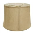 thumbnail image 2 of 17"W Burlap Fabric Slant Retro Drum Softback Lampshade in Beige, 2 of 4