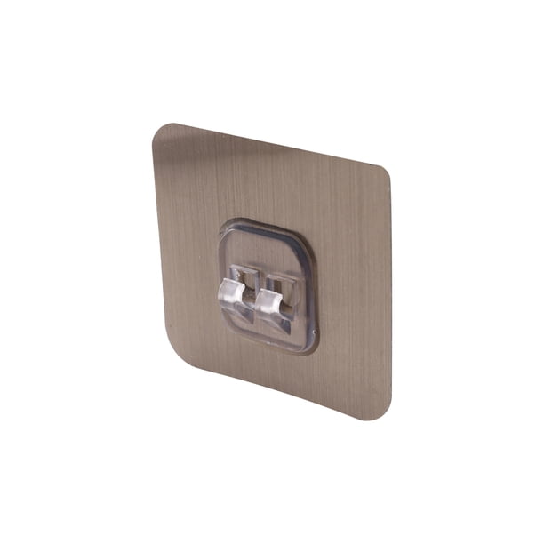 Naiovety 4PCS Ganchos Perchas autoadhesivas Ganchos de estante sin rastro montados en la pared de plástico, ganchos dobles Almacenamiento y organización del hogar pegatina 6 * 6 cm 4 piezas Naiovety HA001383-05