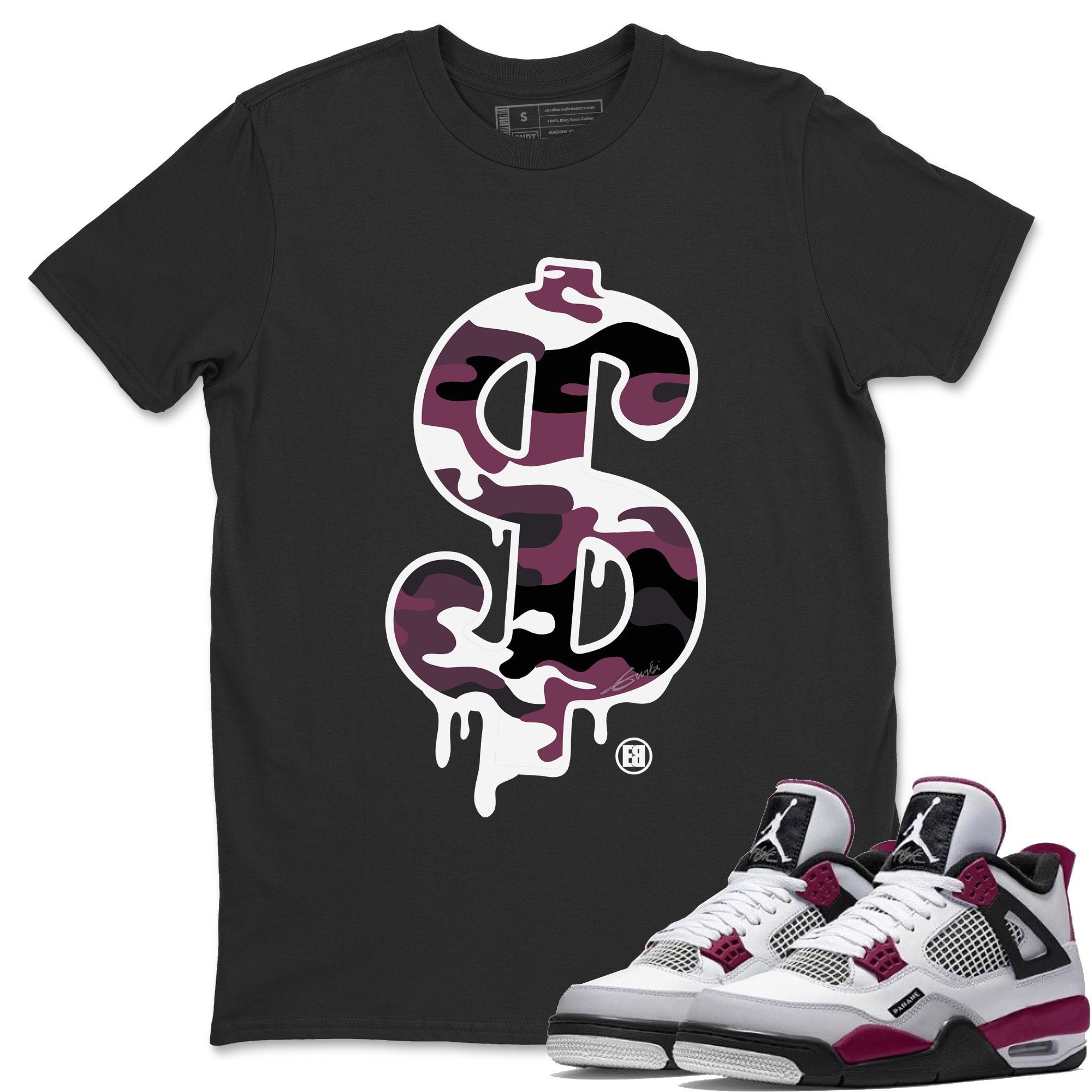 Kleverig Nathaniel Ward roterend Dollar Camo T-Shirt Jordan 4 PSG Sneaker Match Tee - AJ4 Paris Saint Germain  (Black / Large) - Walmart.com