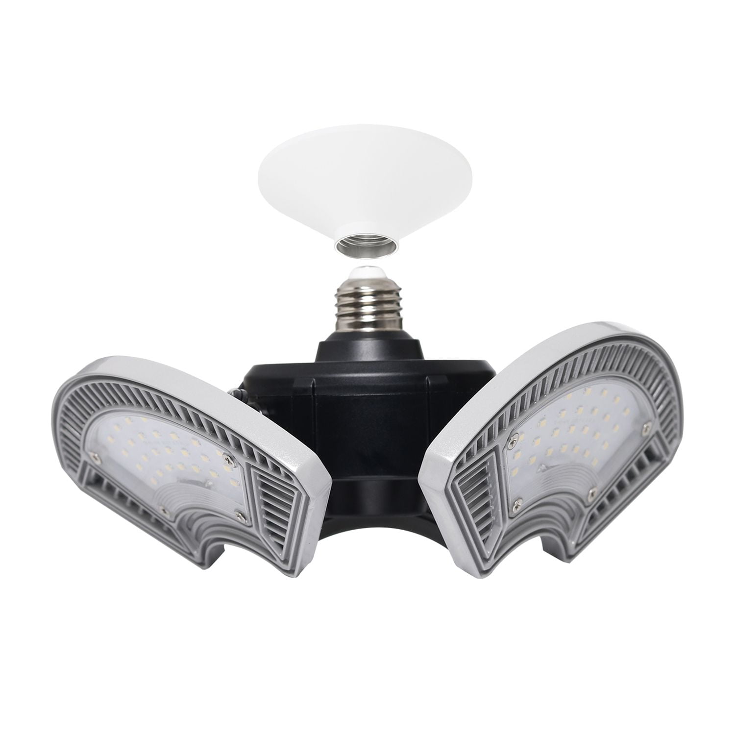 E27 LED Garage Light 6000LM High Bay Deformable Adjustable Home Workshop Lamp 