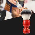 thumbnail image 3 of Brocha de afeitar profesion para hombres, compatible con maquinilla de afeitar, herramienta de peluquería, cabello suave, para limpieza facial de , rojo Macarena Brocha de afeitar, 3 of 8