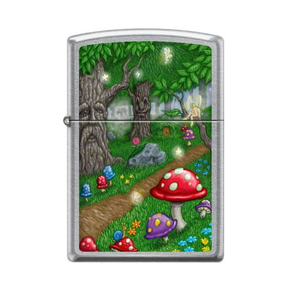 Zippo Lighter-Fairy Land Street Chrome Windproof Lighter #Z5388