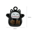 thumbnail image 2 of 1 Set 6Pcs Fortune Cat Shape Bells Pet Bells DIY Supplies (Assorted Color), 2 of 6
