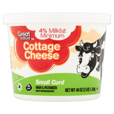 Great Value 4 Milk Fat Cottage Cheese 48 Oz Walmart Com