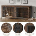 thumbnail image 5 of Amlancher Dog Crate Furniture for 2 Large Dogs, 78inch Heavy Duty Dog Kennel Furniture, Rustic Brown, 5 of 7