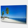 thumbnail image 2 of Palms Courbées vers Belle Plage de Vacances - Uvre d'Art Moderne sur Toile, 2 of 3