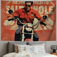thumbnail image 2 of Orinice  Adventure Tapestry Twin Size, Pacific Coast Cruise California Motorcycle Driving Journey Traveling Hand Drawn, Wall Hanging Bedspread Bed Cover Wall Decor,  50x40inch, 2 of 6