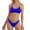 Dark Blue, variant on Ladies Fashion Casual Solid Color Swimsuit Two Piece Set