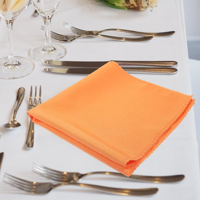 Raindrops 6ensemble Serviettes de Table en Coton Orange Forme Carrée pour Fêtes à Thème et Mariages